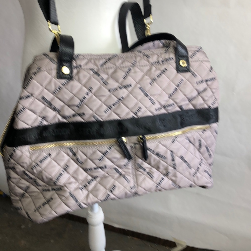 Large Steve Madden taupe puffy shoulder bag